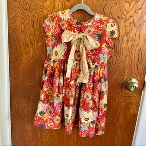 Fleur + Dot Peter Pan Collar Floral Handsewn Dress